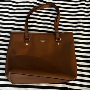 Coach Camel Zip Top Tote